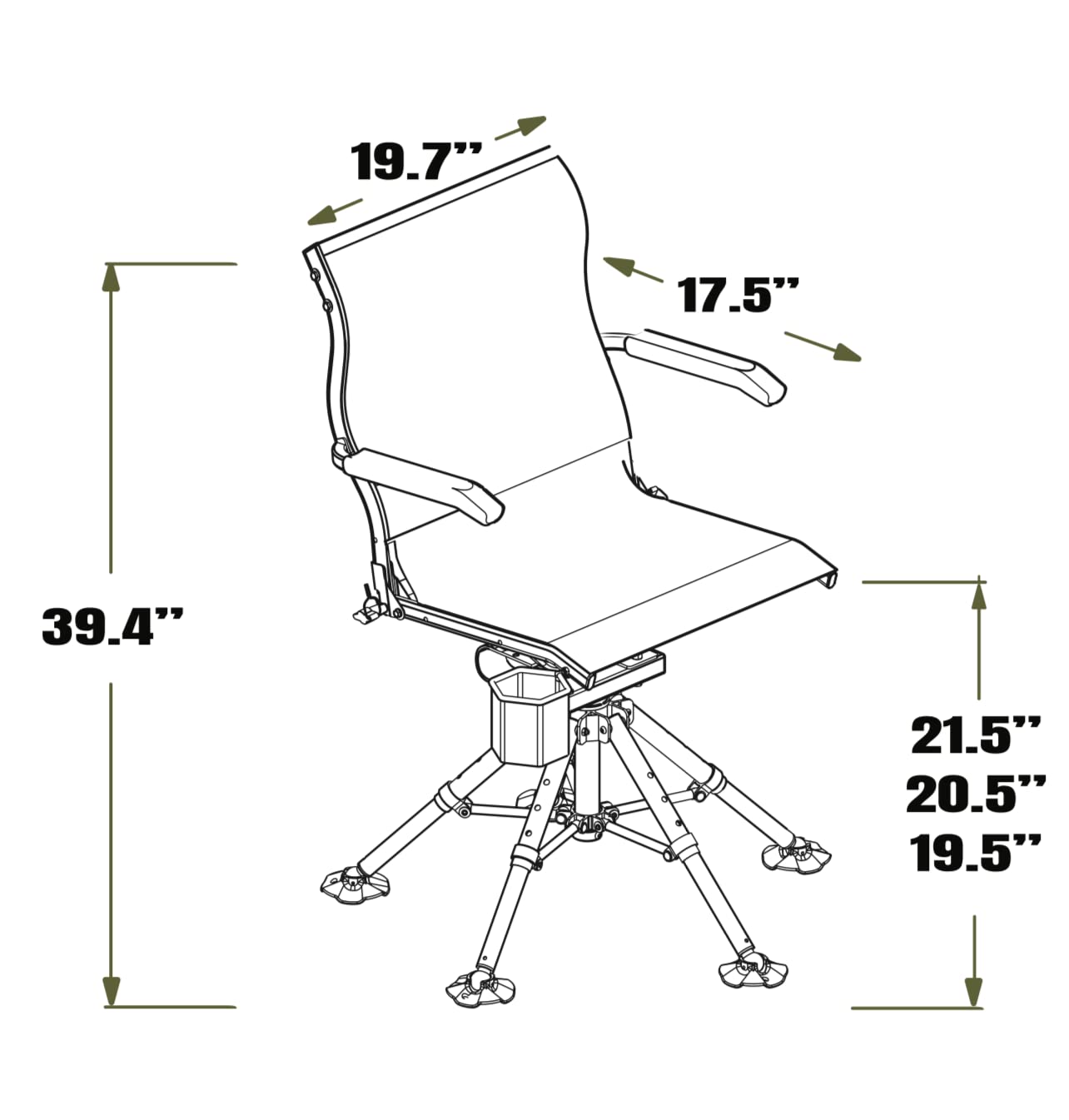 NEXCAM Field Chair tiltable rocking seat for flexible comfort outdoors
