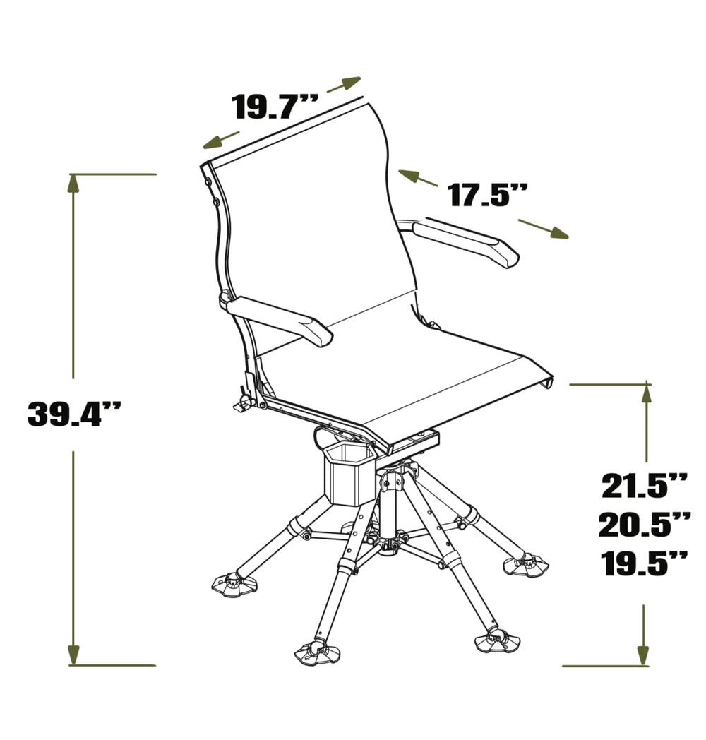 NEXCAM Field Chair tiltable rocking seat for flexible comfort outdoors