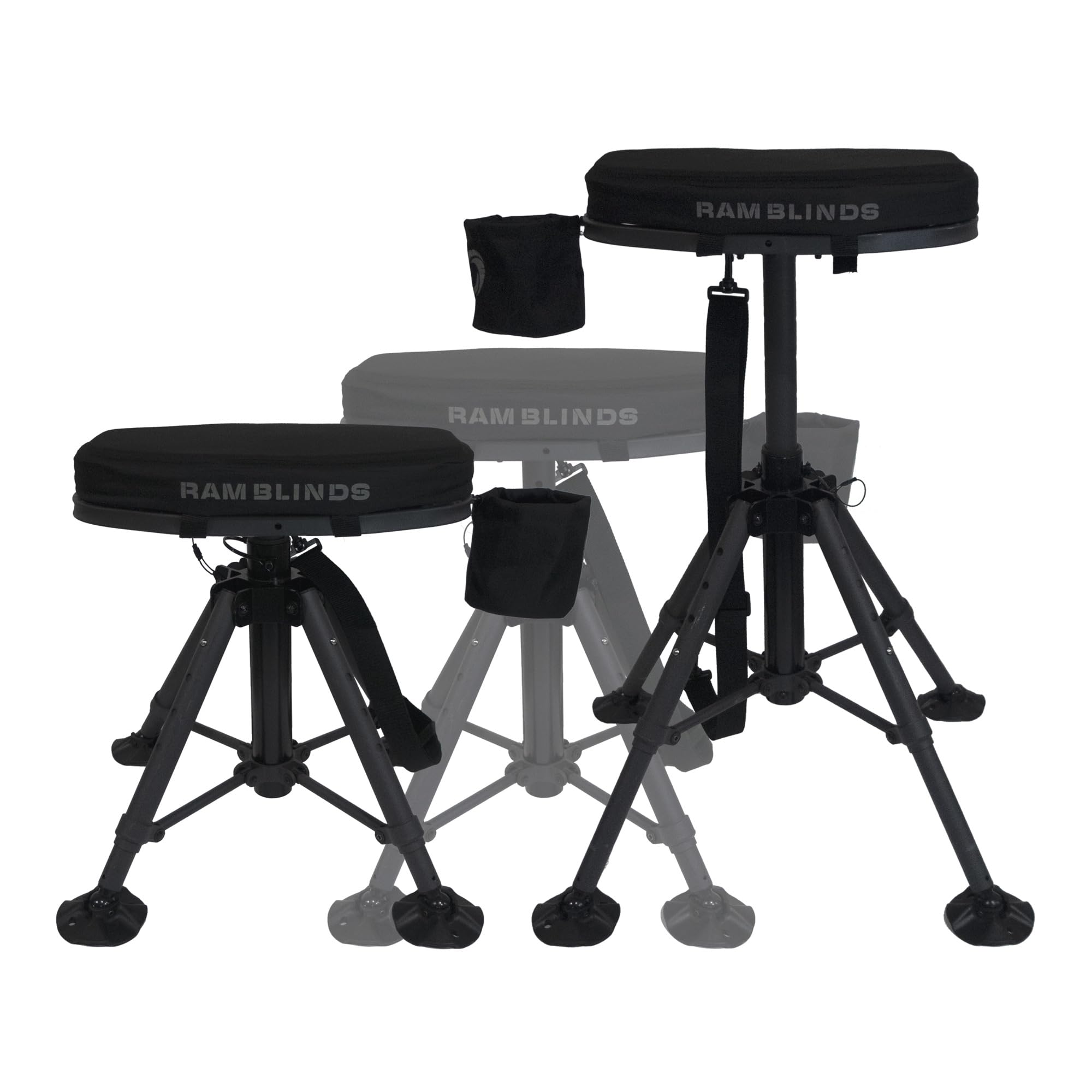 NEXCAM RAM High Rise Stool in-use view demonstrates mobility and comfort.