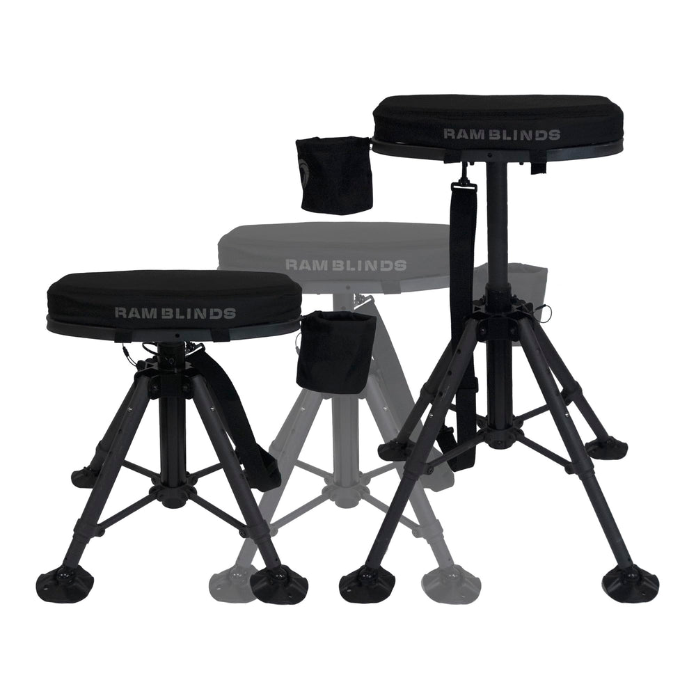 NEXCAM RAM High Rise Stool in-use view demonstrates mobility and comfort.