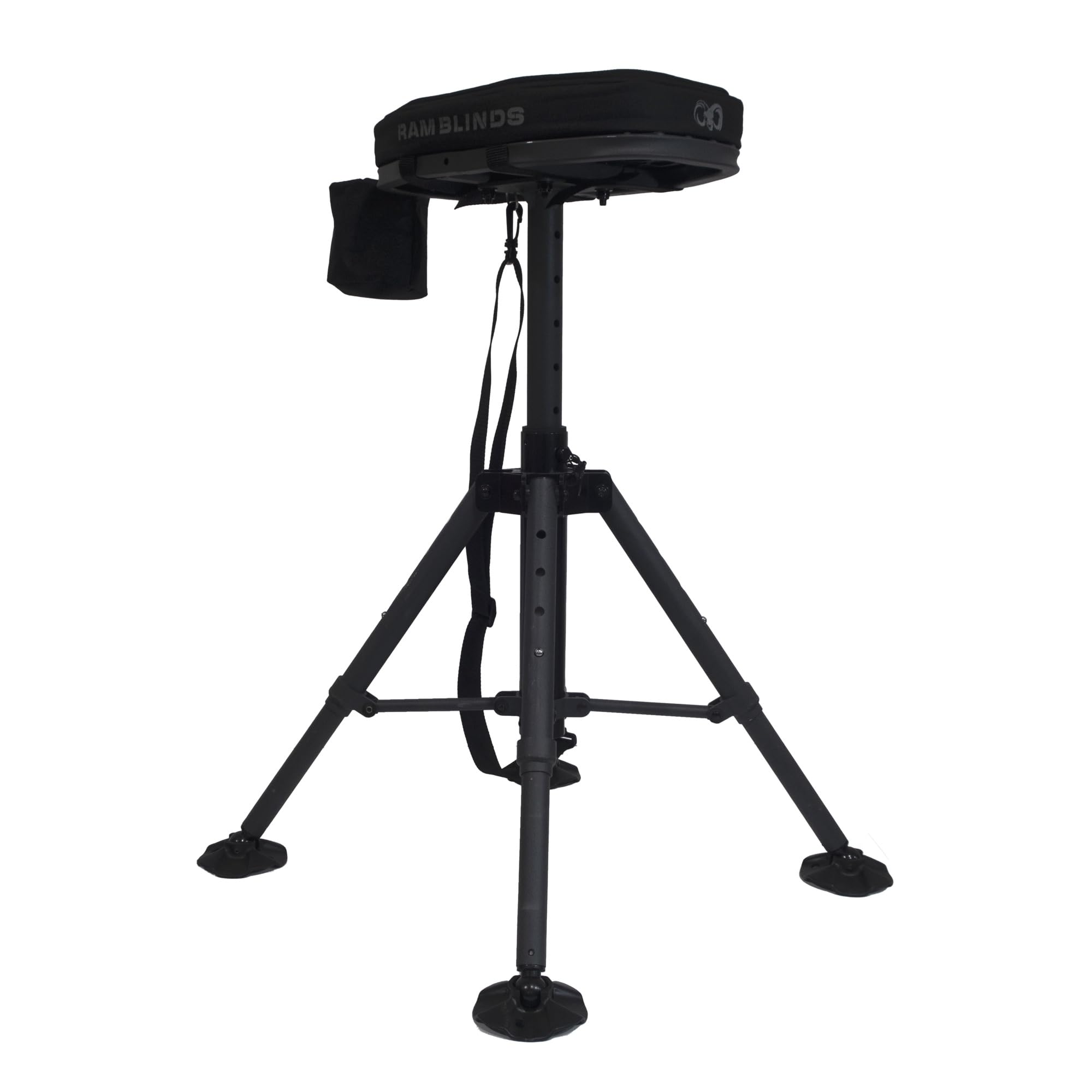 NEXCAM RAM High Rise Stool side view shows durable powder-coated steel and stability.