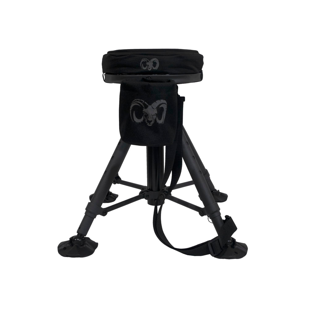 NEXCAM RAM High Rise Stool tubing detail reveals durable powder-coated finish.