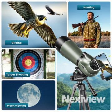 Nexiview 80mm objective lens enhances light and scene brightness.
