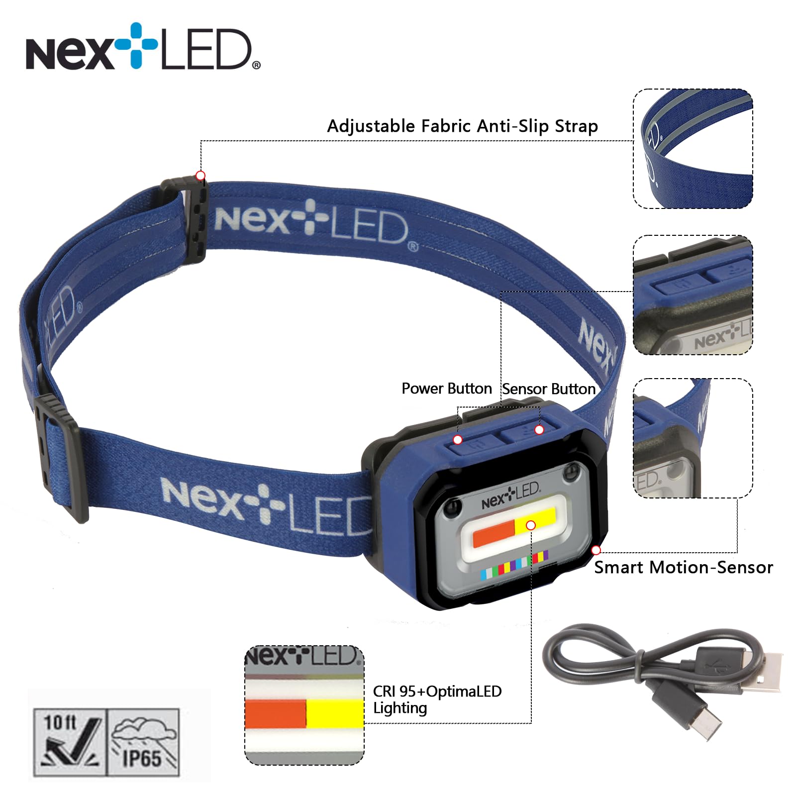 NextLED NT-2143C-B durable ABS+TPU design for rugged car detailing.