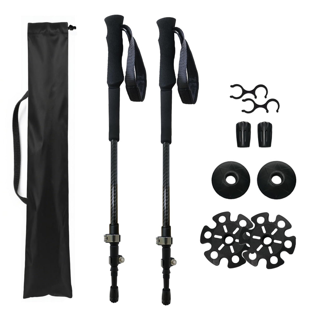 NexusOutdoor hiking poles 2-pack collapsible carbon fiber for lightweight rugged trails