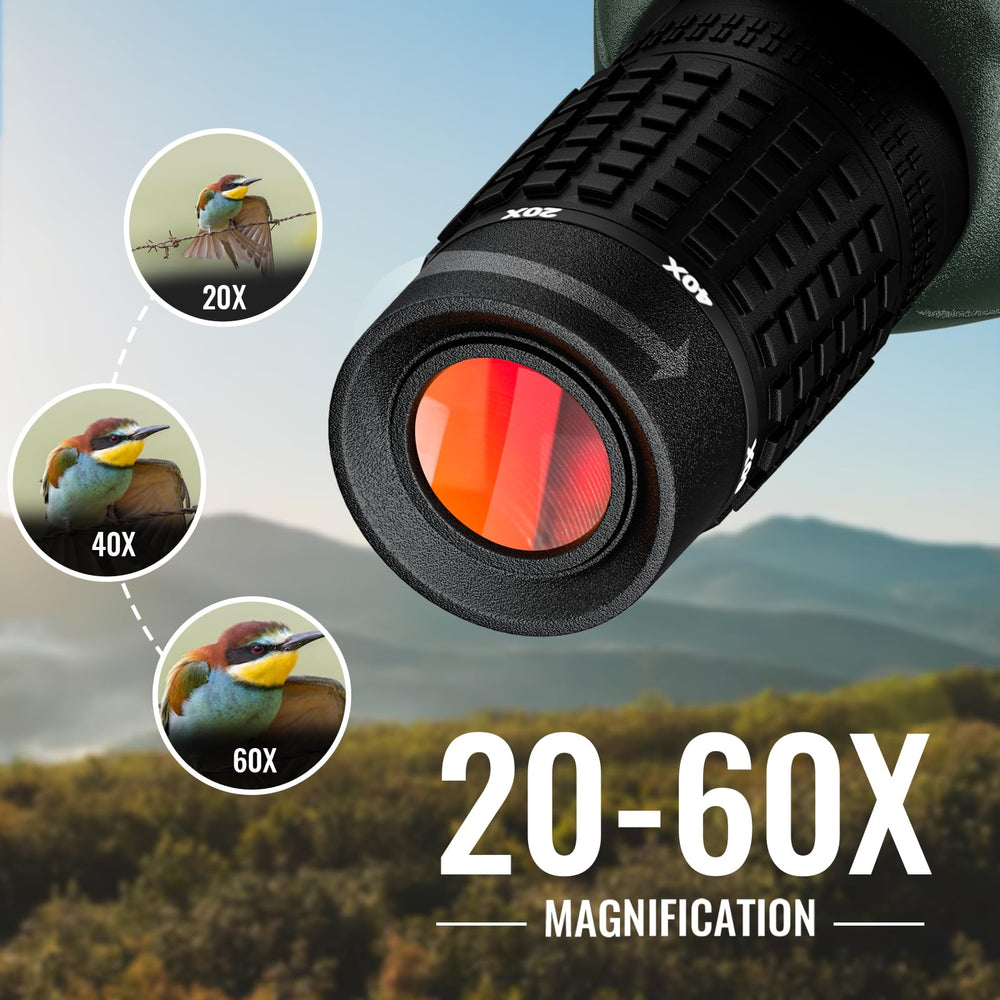 NEYLANG 80mm objective lens delivers bright, clear images in low light.
