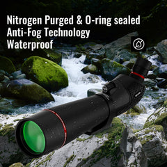 NEYLANG spotting scope retractable sunshade reduces glare for clearer daytime viewing.