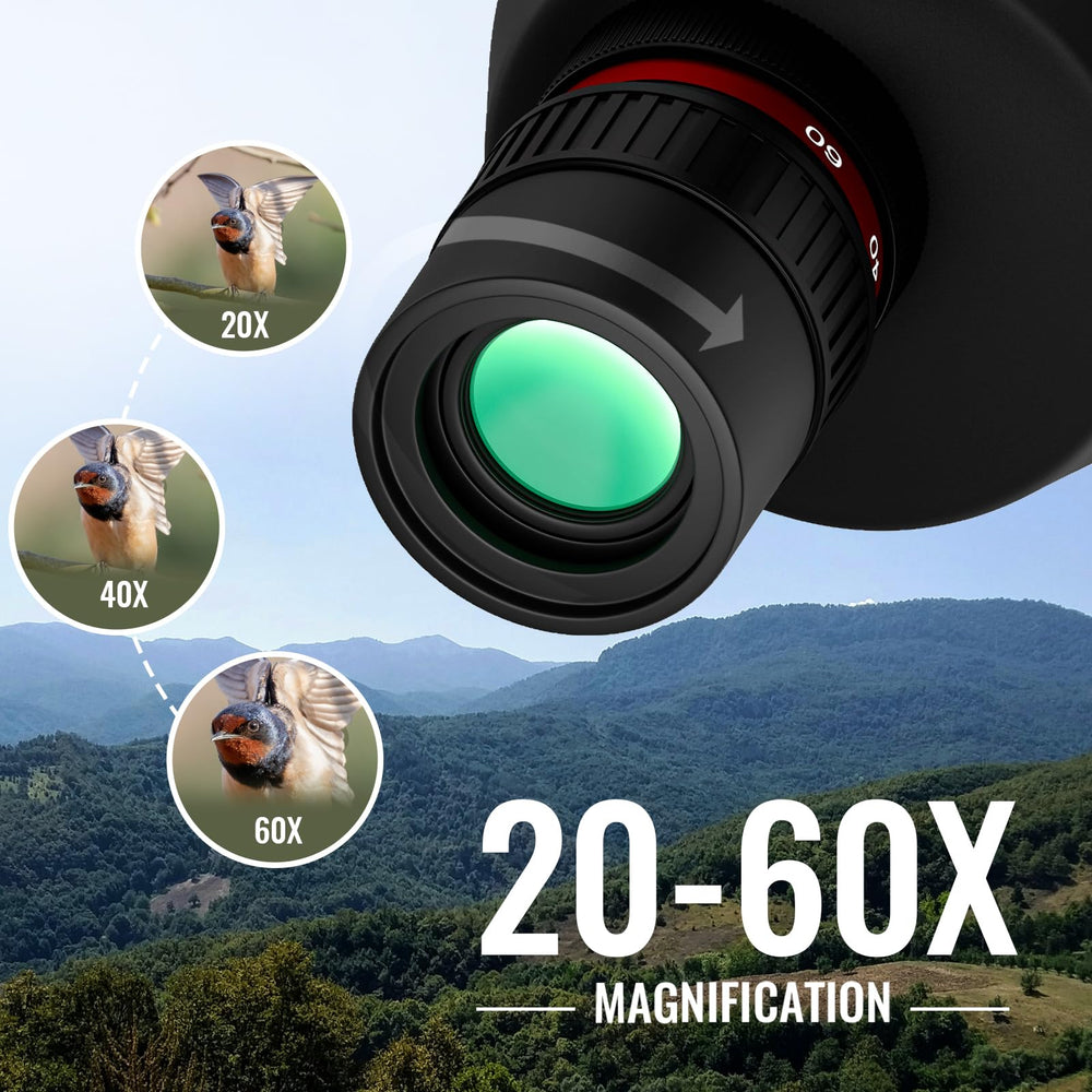 NEYLANG spotting scope slip-resistant grip for steadier viewing in rugged outdoor conditions.