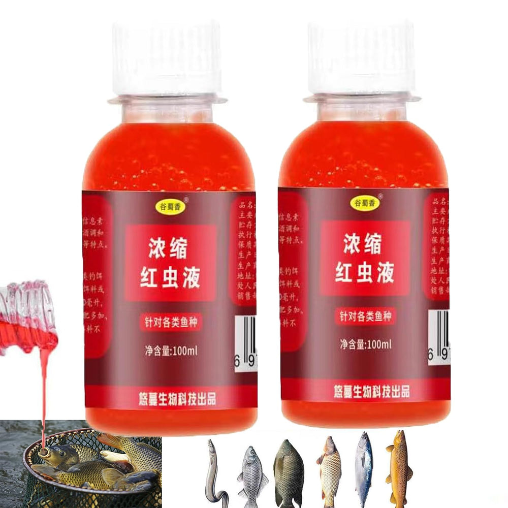 NGPCLYINYI Red Fishing Liquid Bait 100ml (2pcs) – bottle close-up