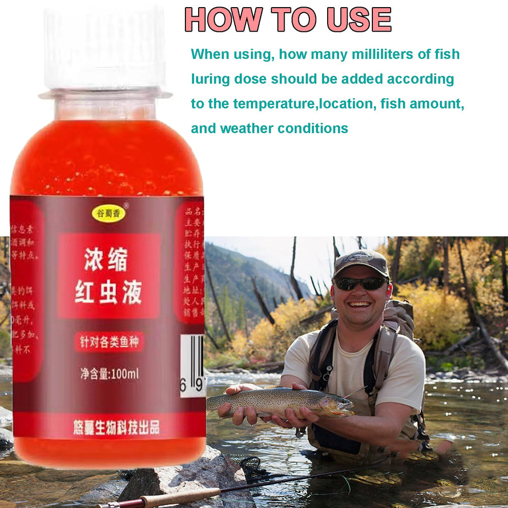 Freshwater fishing setup with attractant for trout and carp