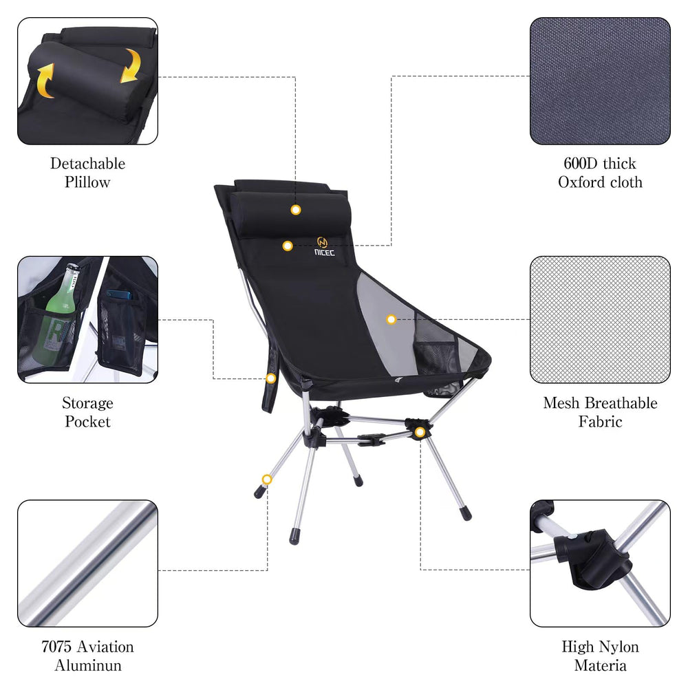 Nice C 7075 aviation-grade aluminum frame delivers lightweight durability for hiking.