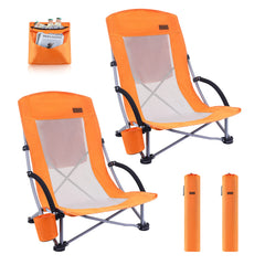 Nice C beach chair 2-pack with cooler bag back keeps drinks cold on sunny days.