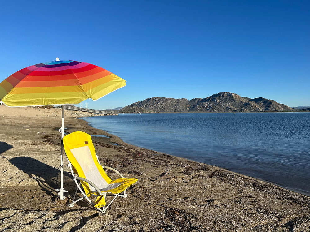 Nice C carry bag simplifies transporting the chair to the beach or camp.