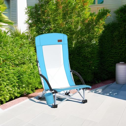 Nice C beach chair 300lbs-capacity supports a wide range of users securely.