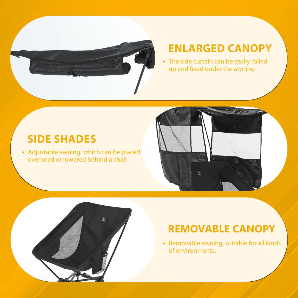 Nice C camping chair compact frame fits easily in small spaces.