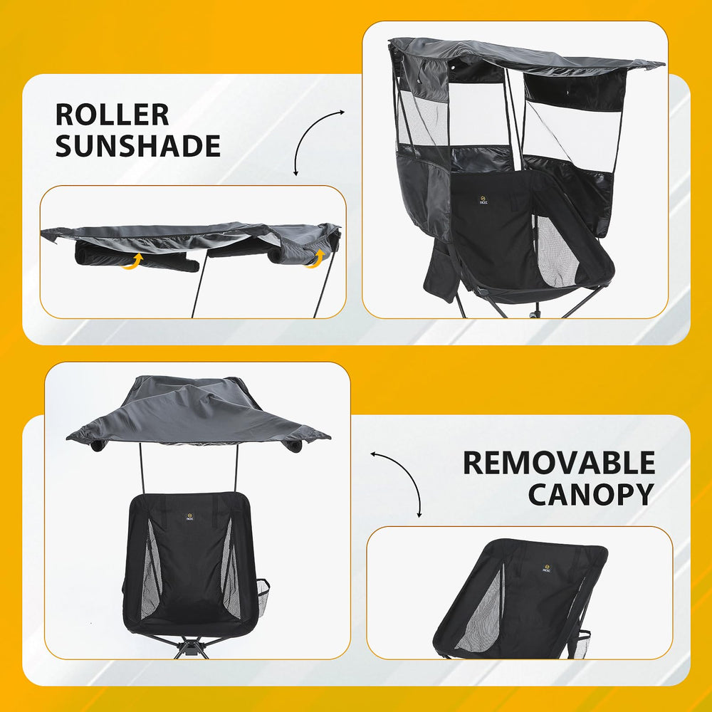 Nice C camping chair in a beach scene shows portable seating for sun days.