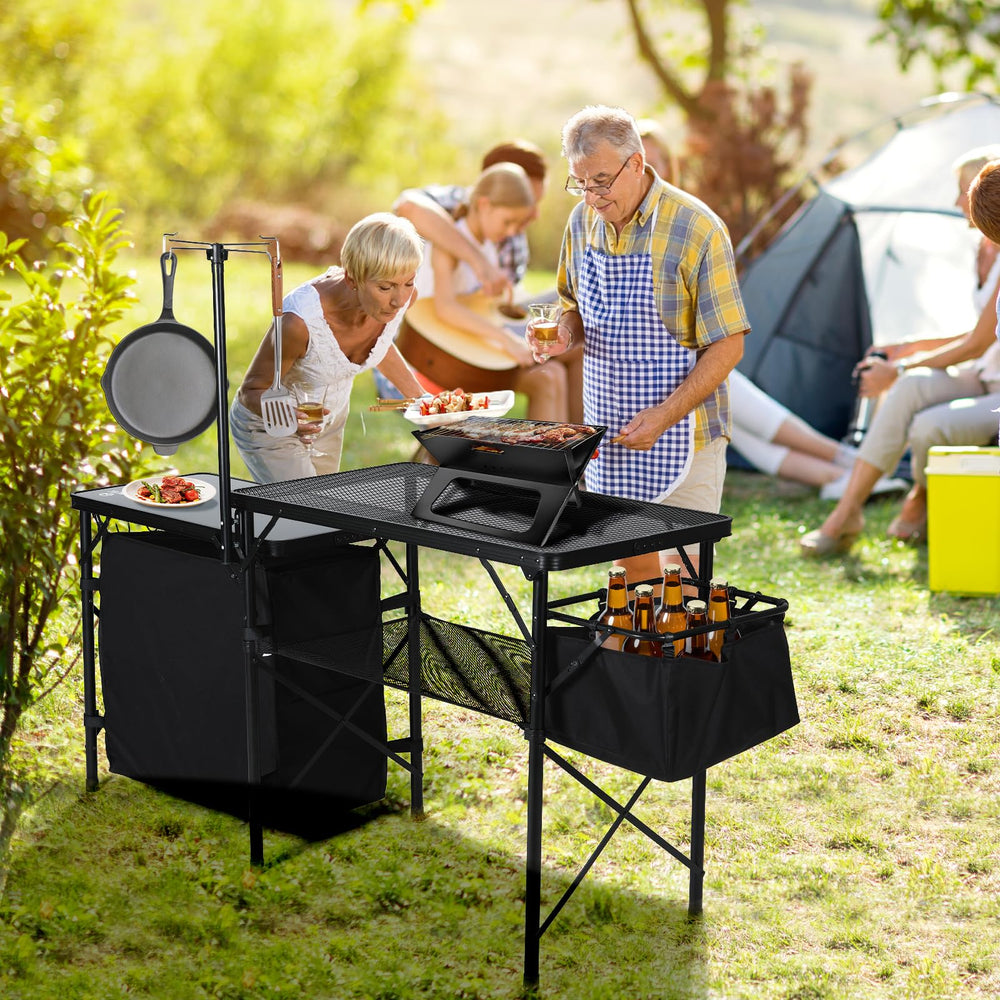 Nice C camping kitchen table portable outdoor cook station for trips