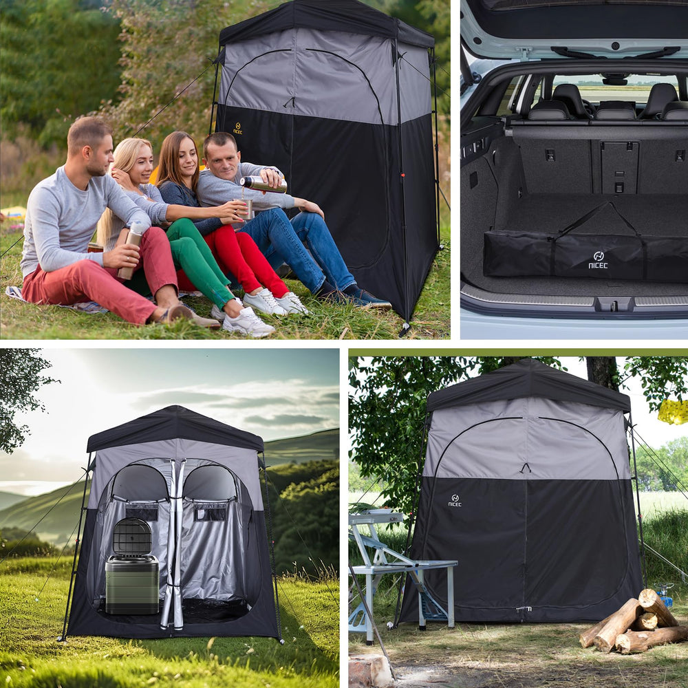 Nice C privacy tent interior offers comfortable, private space away from crowds