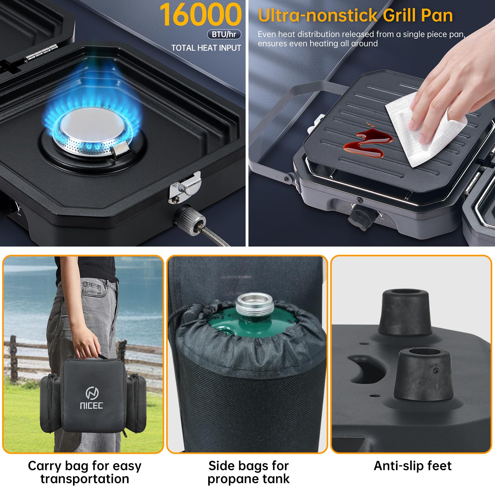 Nice C compact folding design fits in small spaces for travel.