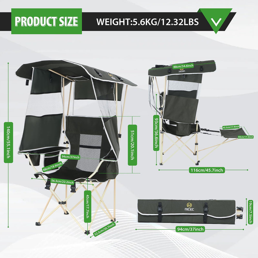Nice C Chair with Canopy detached canopy in use for shade.