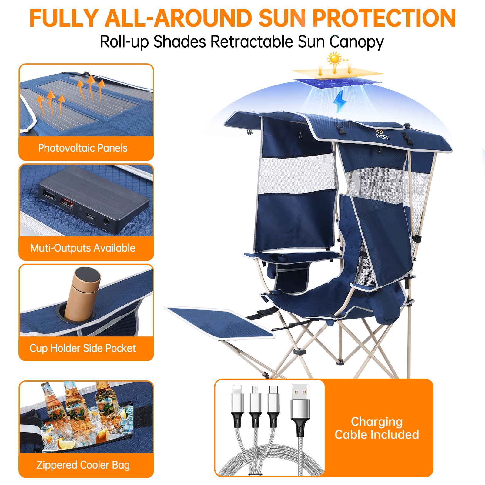 Nice C Chair powder-coated steel frame designed for outdoor durability