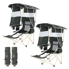 Nice C Chair with Canopy demonstrates canopy setup for instant shade on sunny beach days.