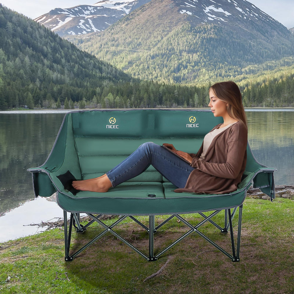 Nice C camping chair folds into a compact case with carry handle