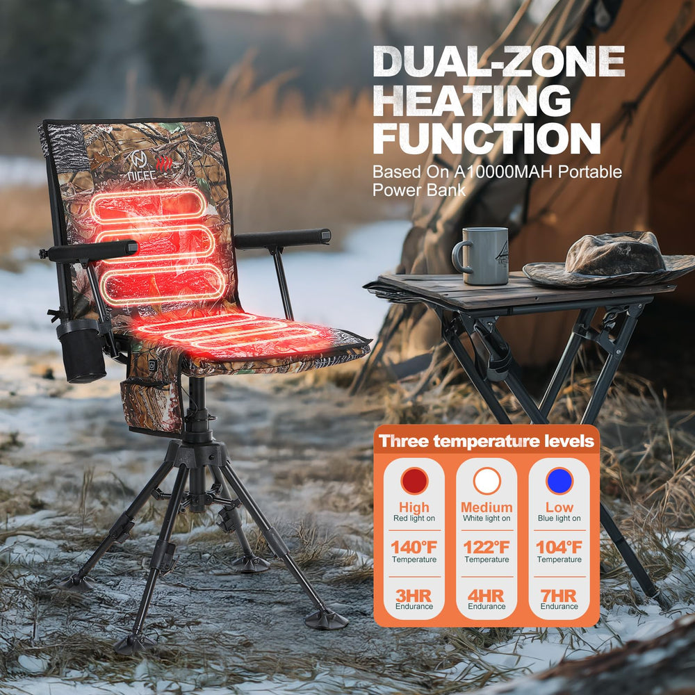 Nice C foldable heavy-duty chair ready for portable outdoor use.