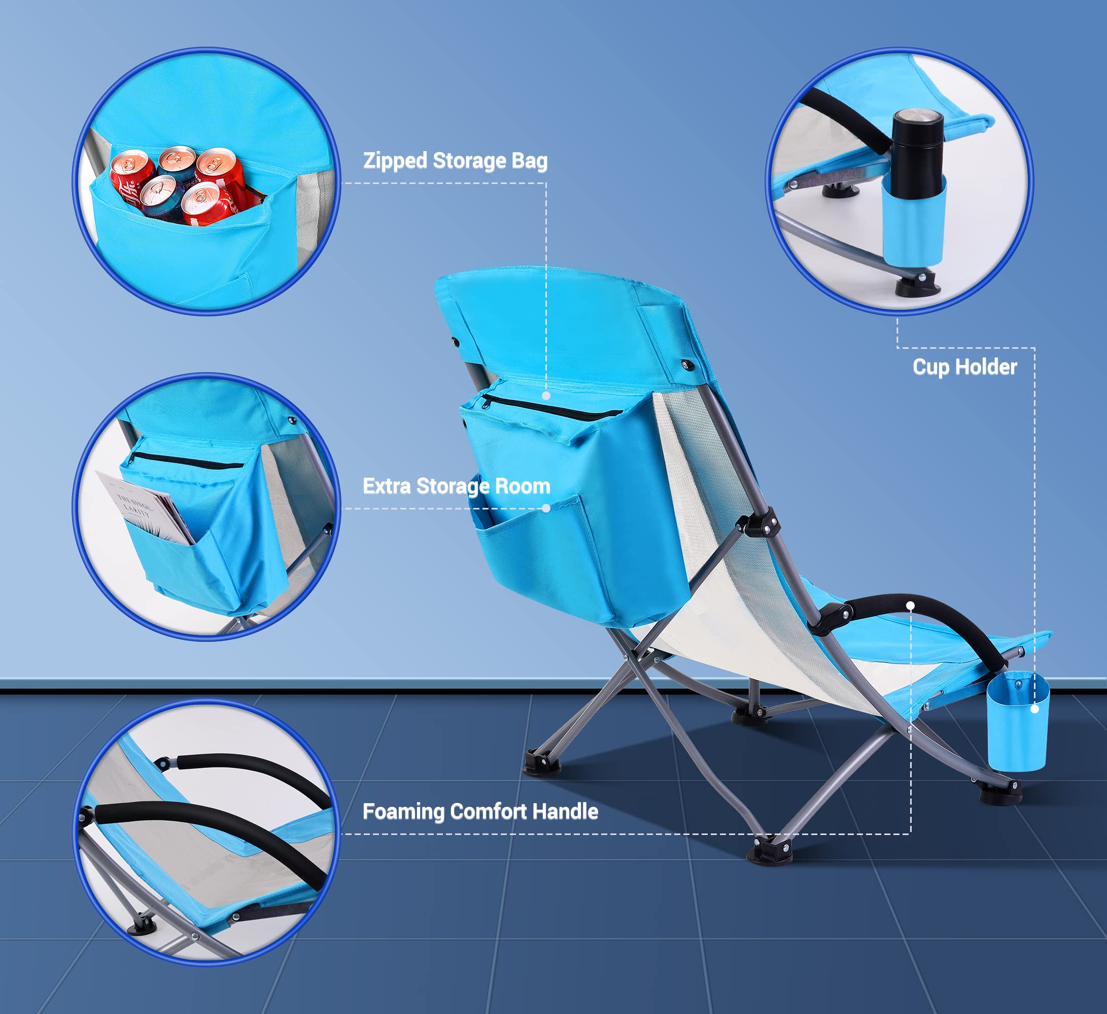 Nice C folding design fits easily into its carrying case for travel.