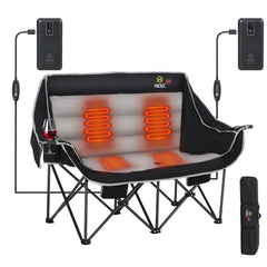 Nice C heated camping chair with battery provides warm outdoor seating.