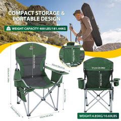 Nice C chair with built-in cooler bag for refreshing beverages outside.