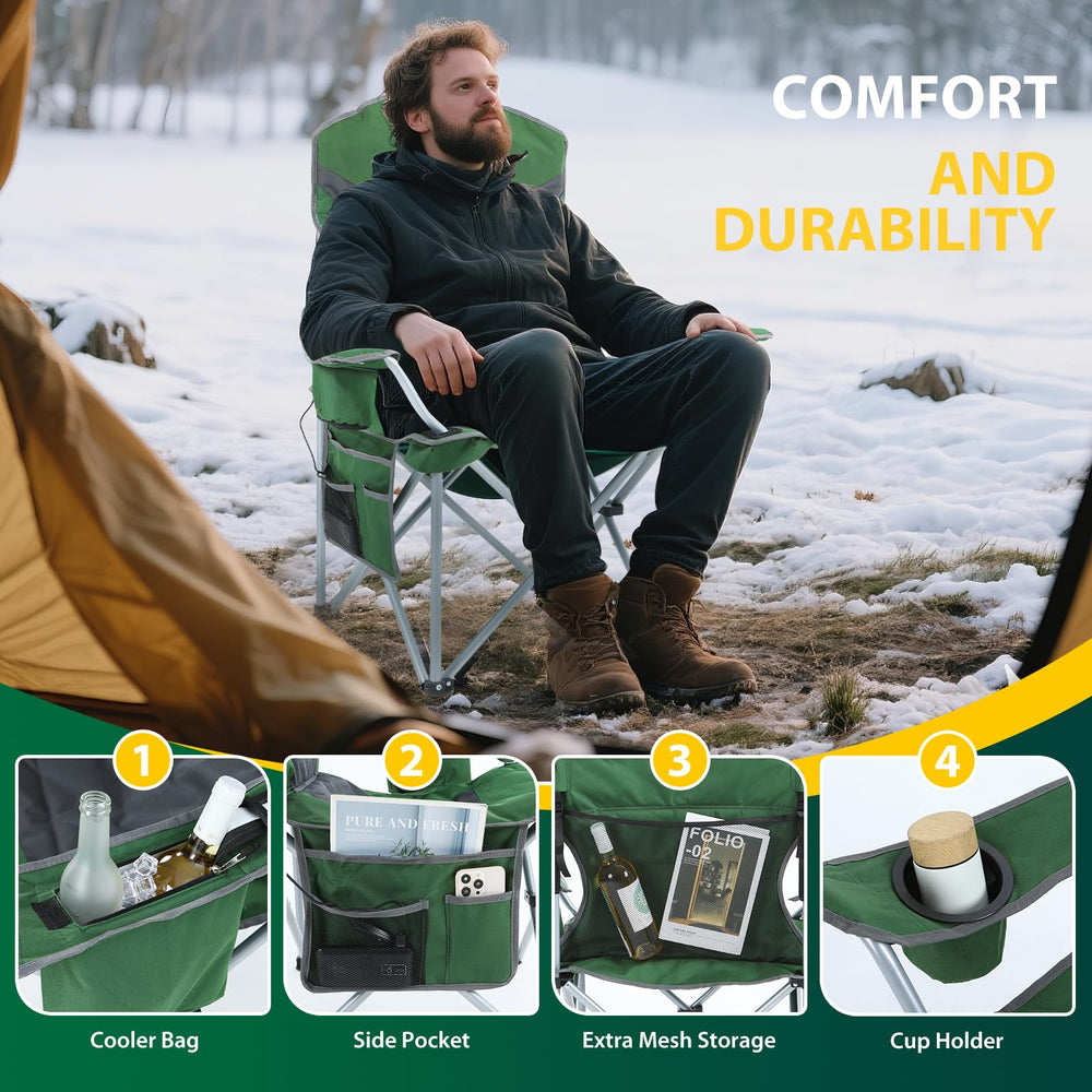 Nice C chair with carry bag for effortless transport and storage.