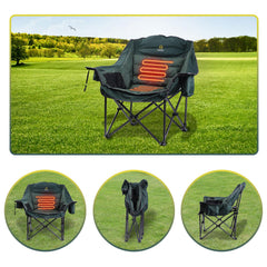 Nice C heated camping chair folding design with backpack carry bag keeps transport simple