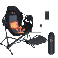 Nice C heated hammock chair with footrest for relaxing outdoor lounging