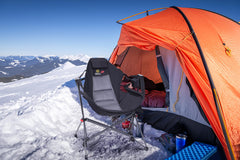 Nice C heated hammock chair with sturdy stand for stable outdoor seating.