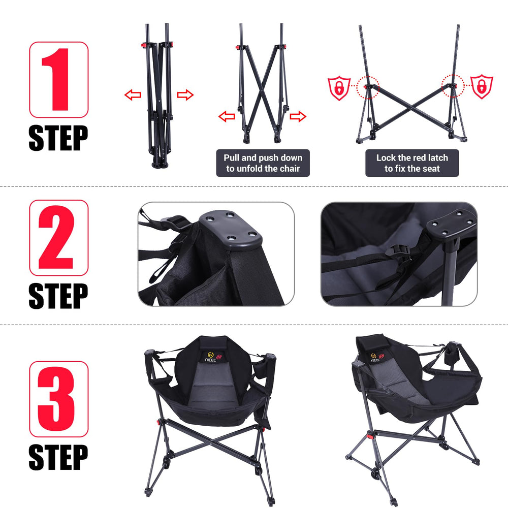 Nice C heated hammock chair set of 2 for family trips and gatherings.