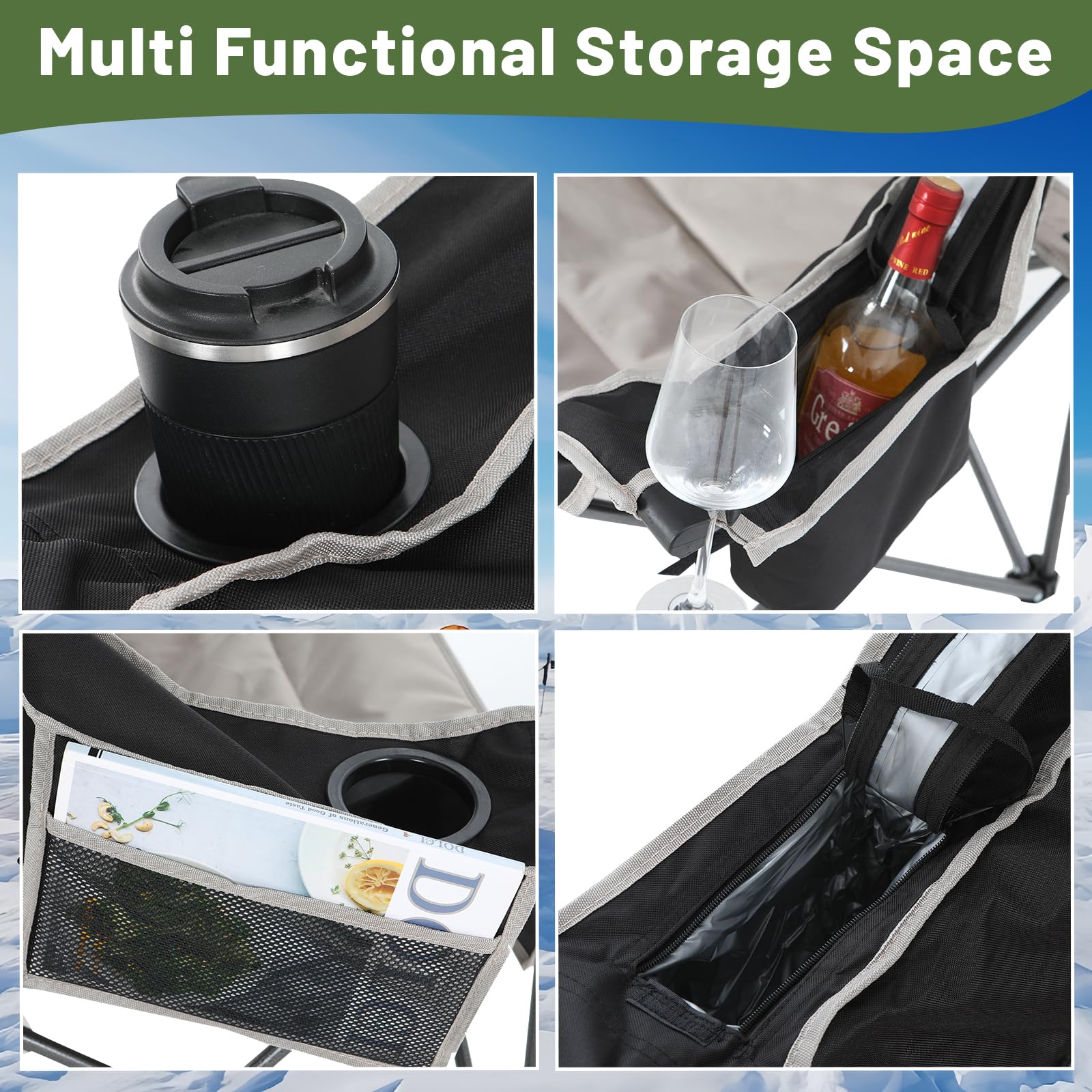Nice C steel frame with anti-rust coating supports heavy loads yet folds compactly.