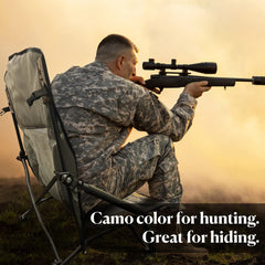 Nice C hunting chair cup holder keeps drinks within reach.