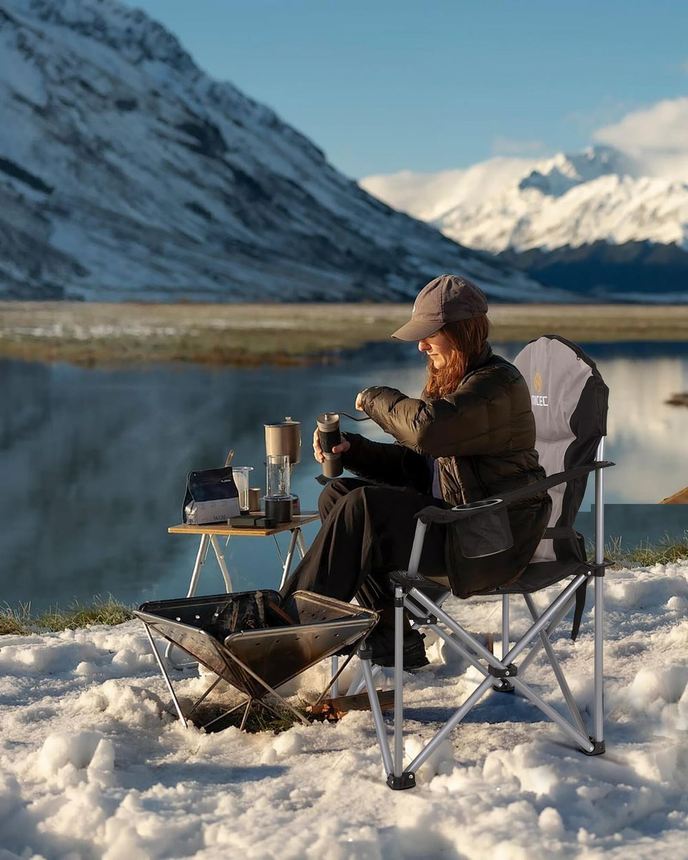 Nice C outdoor heated chair folding for versatile outdoor seating
