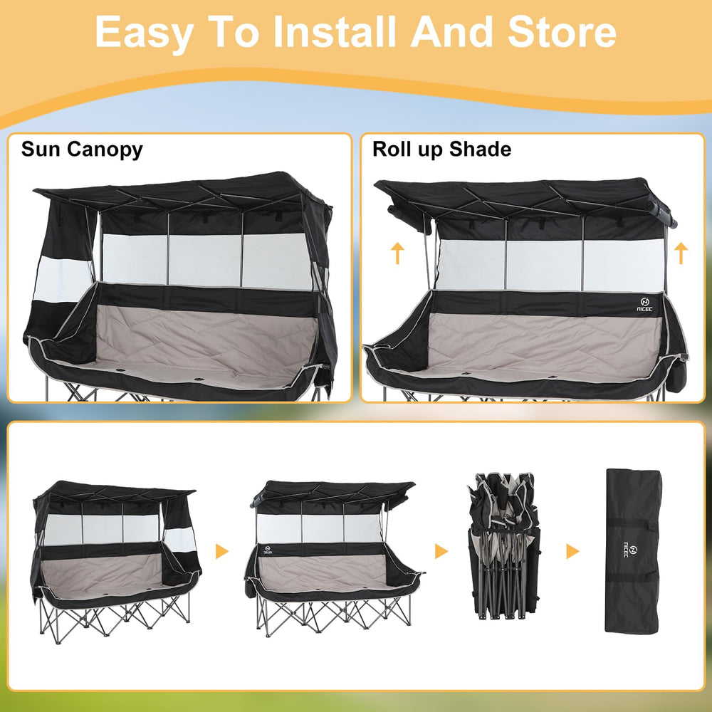 Nice C outdoor relaxation setup ideal for beach, camping, or park