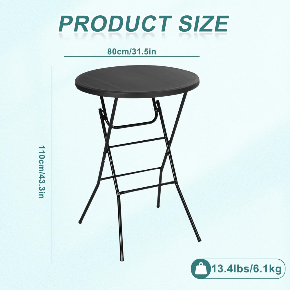 Nice C plastic high-top round table with detachable legs for versatile transport