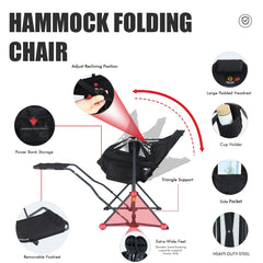 Nice C steel-frame hammock chair provides sturdy outdoor support