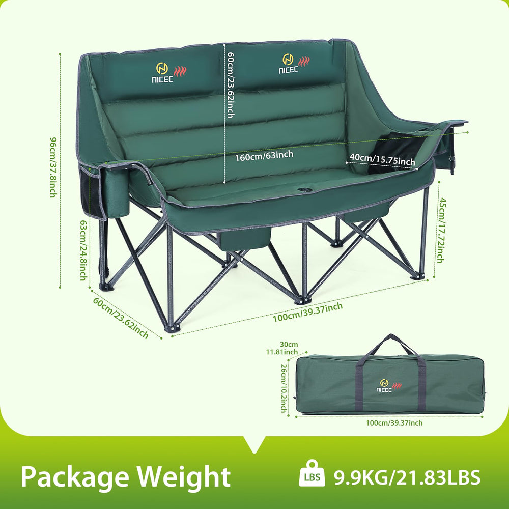 Nice C sturdy X-frame supports up to 650 lbs for outdoor lounging.