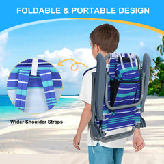 Nice C chair includes storage pocket and cup holder for toys and drinks.