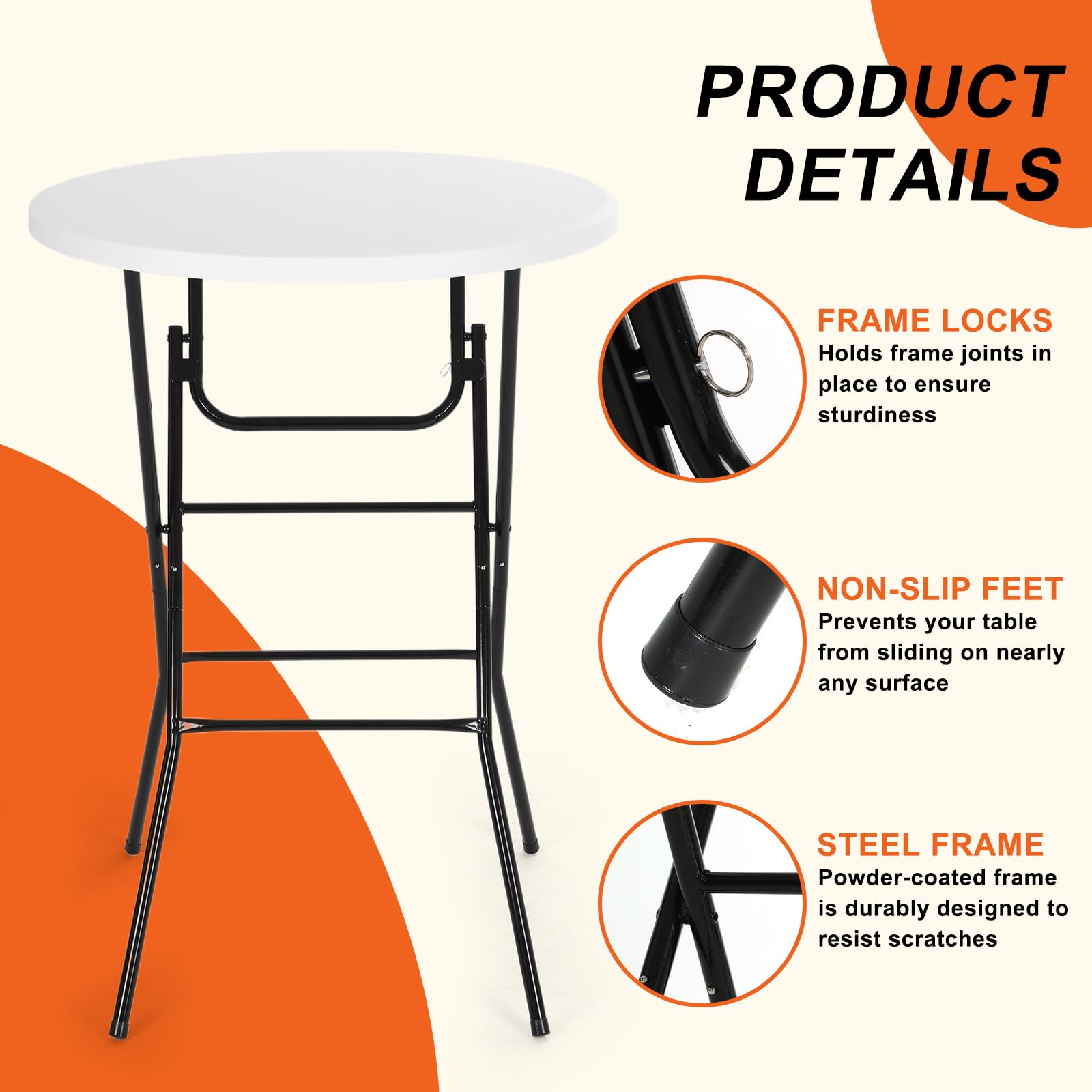 Nice C waterproof outdoor indoor table, durable surface withstands weather and spills.