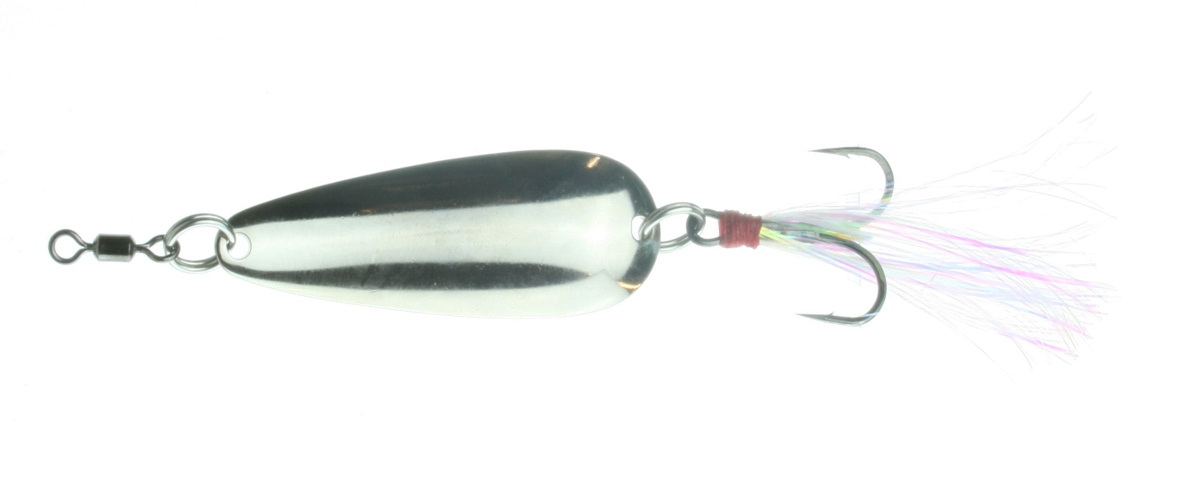 Nichols Lures Mojo Flutter Spoon 2FS5-12 in silver chrome with 1/2oz, designed to attract big fish