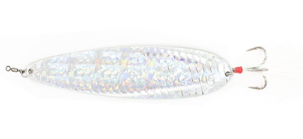 Nichols Lures 6FS2-25 Mini Magnum Flutter Spoon Shattered Glass Silver 2.5oz