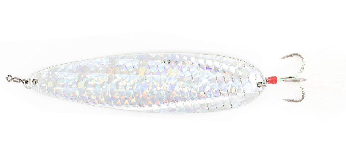 Nichols Lures 6FS2-25 Mini Magnum Flutter Spoon Shattered Glass Silver 2.5oz