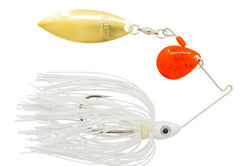 Nichols Lures KS9126-38 Pulsator Kicker Spinnerbait - Snow color, tandem blades, 3/8 oz