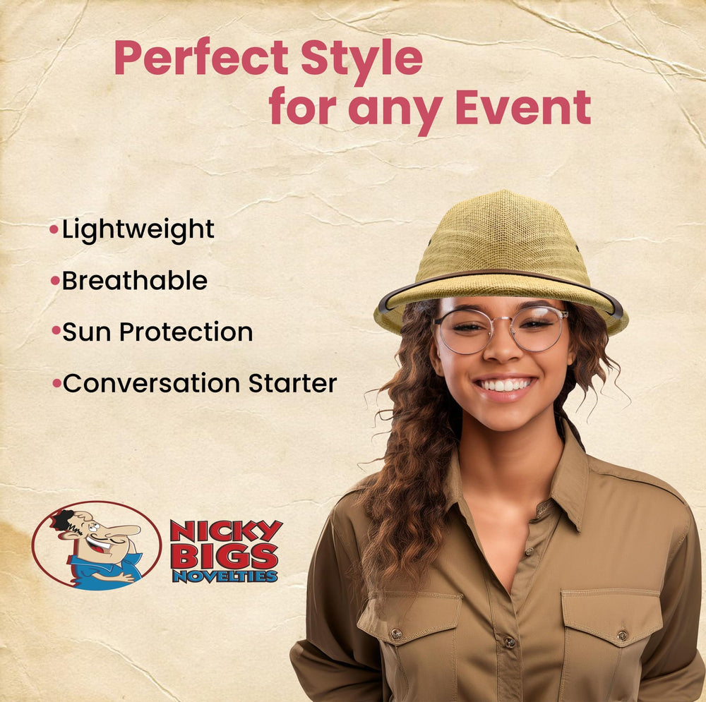 Safari or explorer costume accessory - tan pith helmet